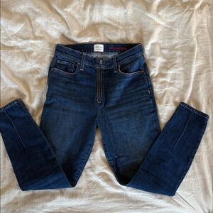 Alice + Olivia ProminentFront Zip Dark Blue Skinny Jeans